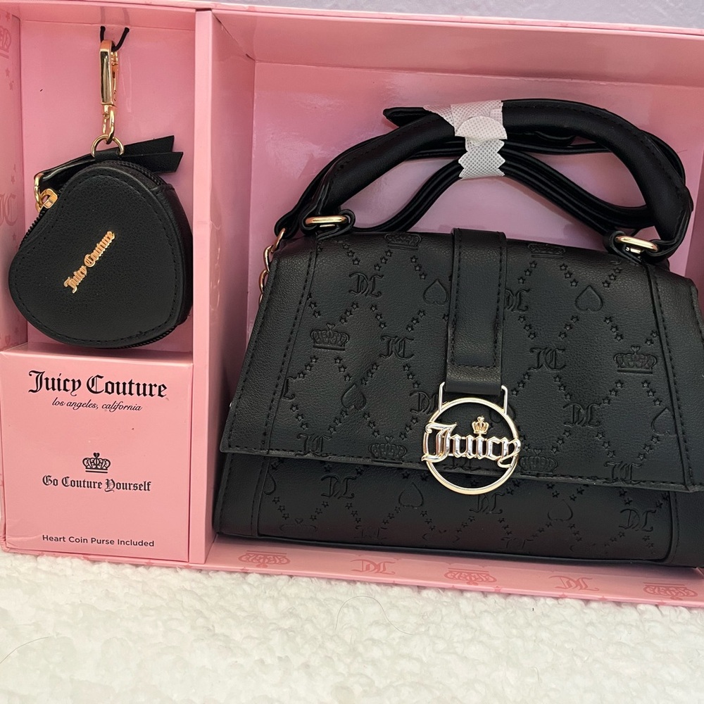 New! Juicy Couture Black Crossbody Handbag